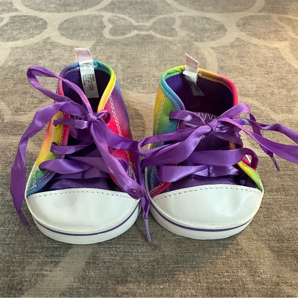 Build-A-Bear Rainbow Shoes w Purple Laces